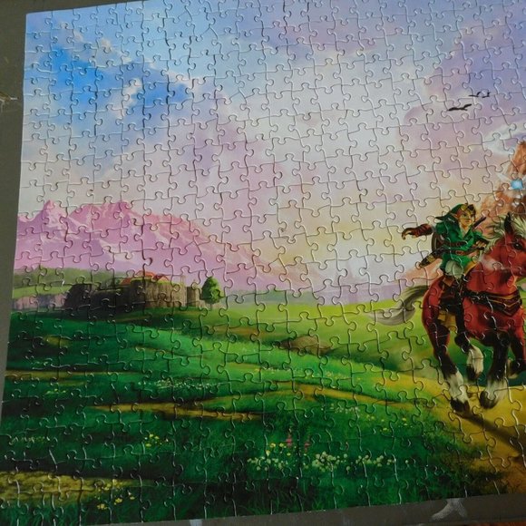 Legend Of Zelda 550 Piece Puzzle Links Ride Nintendo USAopoly Assembled Complete - Picture 2 of 9